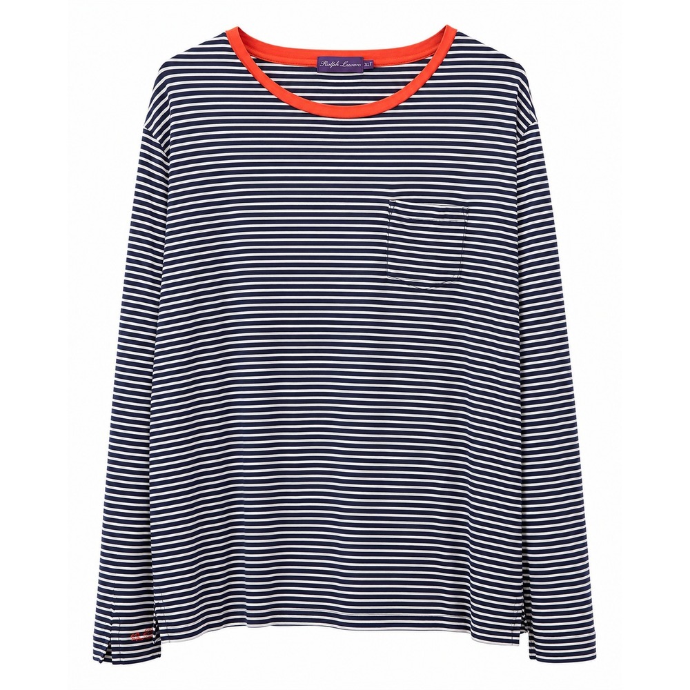 Mens Ralph Lauren‎ Purple Label Striped Indigo Navy Pima Cotton Sz XXLarge XXL